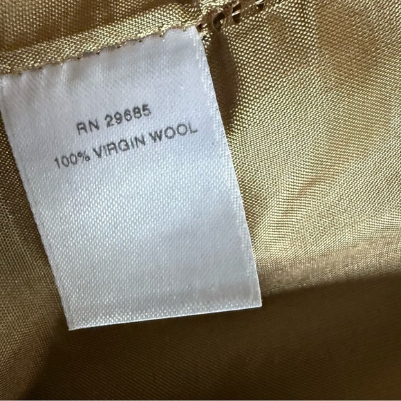 Pendleton Womens Size 14 Khaki Virgin Wool Pleated Lined Dress Trousers office - Picture 12 of 14